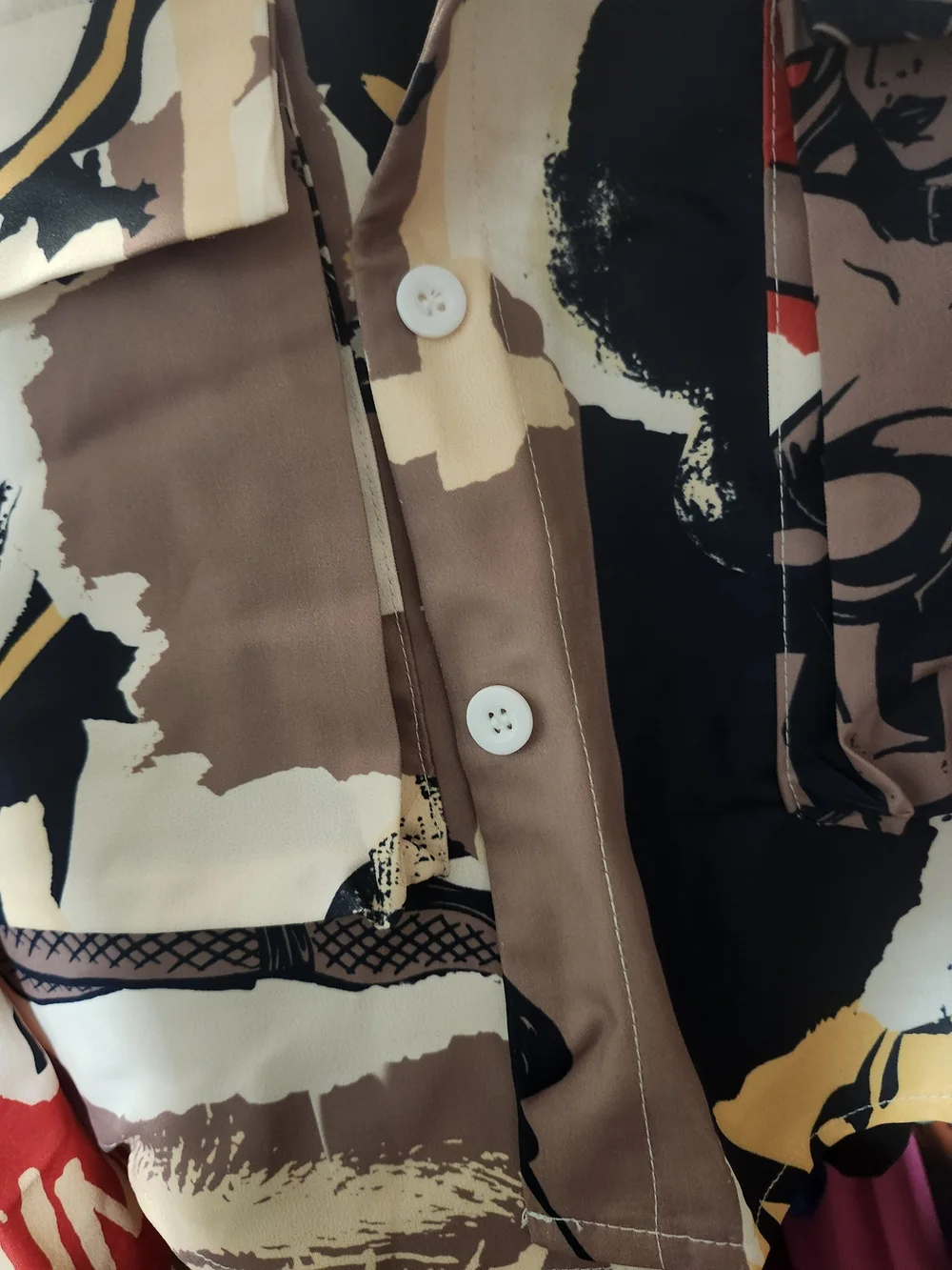 SHEIN Graphic Red, Black & Cream